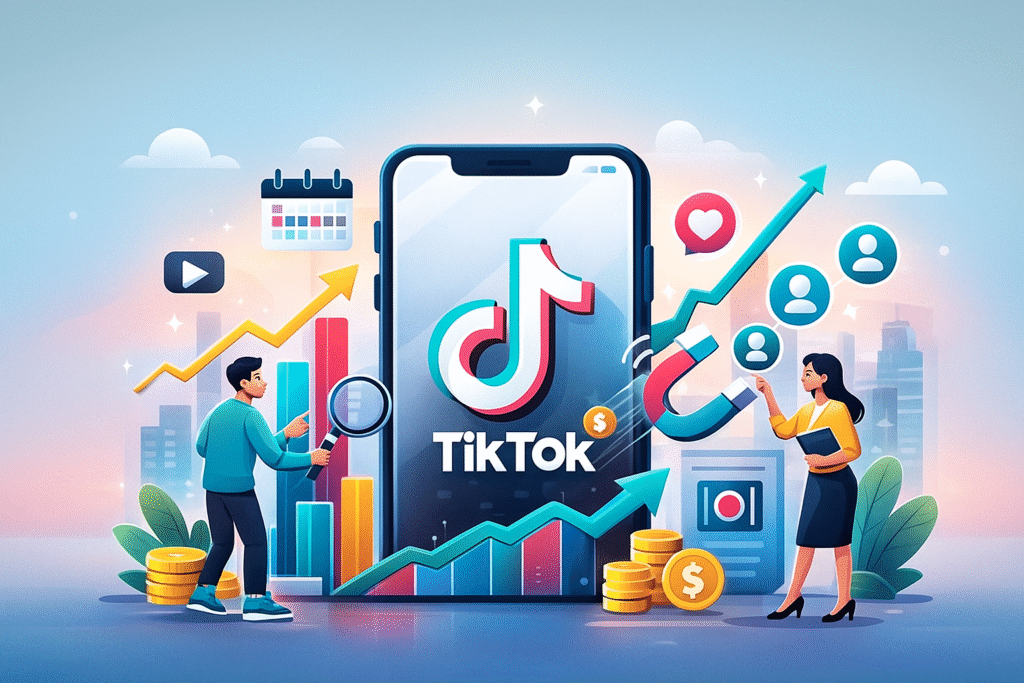 التسويق عبر تيك توك: دليل شامل لزيادة المتابعين بسرعة في 2025