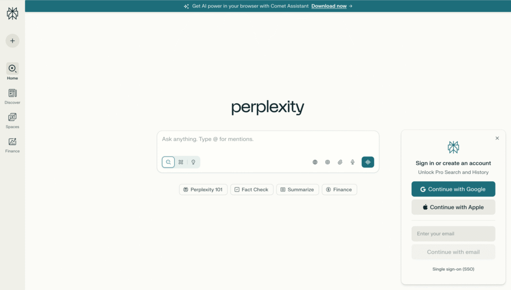 نتائج بحث في Perplexity AI توضح الإجابات المدعومة بالمصادر كبديل بحثي لـ ChatGPT